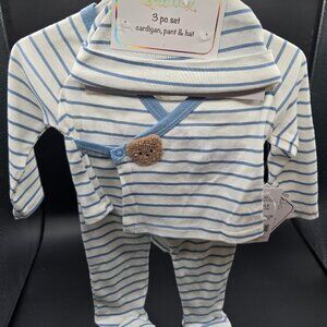 Quiltex “Little Bear” 3-Piece Baby Set – 3-6M – NWT